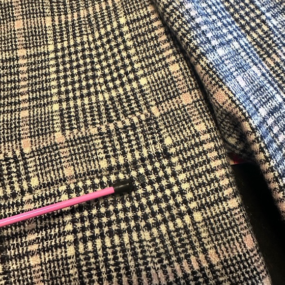 Pendleton Vintage Women’s Blazer/ 6 Petite/ black, cream, & pink plaid - Picture 11 of 13